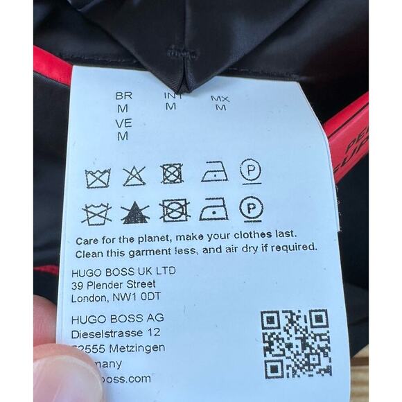 NWT Hugo Double Breasted Button Suit Jacket Size Medium Men’s Black Flame Detail - Picture 7 of 10